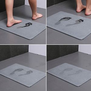 Tapis de sol antidérapant en pierre de diatomite, absorbant l'eau, pour porte de salle de bain, très tendance - Product Image 4