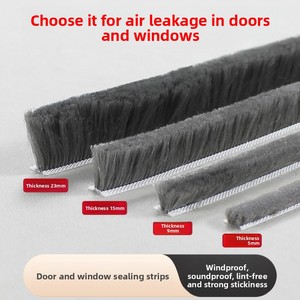 Tira de Sellado para Ventanas Moderna y Minimalista, para Puertas Corredizas y Ventanas; <span class=keywords><strong>Burlete</strong></span> <span class=keywords><strong>Autoadhesivo</strong></span> de Aleación de Aluminio para Ventanas de UPVC y Puertas de Vidrio - Product Image 2