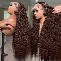 Perruques en cheveux humains brésiliens naturels lisses et soyeux, pré-épilées, avec dentelle frontale HD, pour femmes noires - Vente en gros à prix abordable