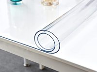 Protège-table en PVC personnalisé effet cristal 12 x 54 pouces - 1,5 mm d'épaisseur, imperméable et durable