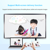 Tableau blanc interactif intelligent de 55 pouces avec écran tactile infrarouge 20 points, système d'exploitation Android 13 pour l'enseignement scolaire