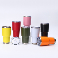 Tasse isotherme sous vide personnalisée de 30oz, tasse en acier inoxydable à double paroi, gobelets à café de voyage isolés avec revêtement en poudre