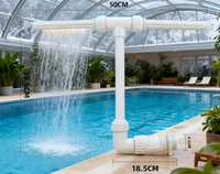 Robuste Kunststoff-Doppelkopf-Pool brunnen halterung für einfache Installation und Wasser anzeige