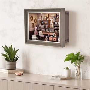 Cornice Fotografica Stereo Fai-da-Te, Cabina Giocattolo Artigianale, Puzzle 3D Educativo Creativo, Modello <span class=keywords><strong>di</strong></span> Scena in Legno Assemblato, Montabile a Parete - Product Image 2