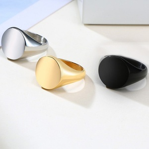 316L Stainless Steel Fashion Jewelry Custom Engraved Blank Finger <b>Rings</b> <b>for</b> Women <b>Men</b> - Product Image 3