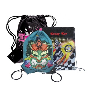 Borsa con coulisse per zaino con coulisse colorata personalizzata del venditore per l'uso dello Shopping regalo - Product Image 1