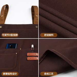 Delantal Impermeable de Lona, Talla Única, Diseño Resistente al Agua, Zona de Servicio de Bebidas - Product Image 5