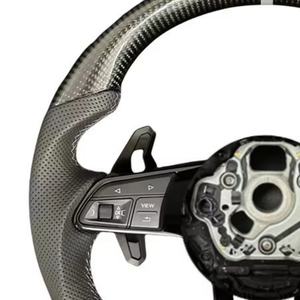Volant en fibre de carbone en cuir <span class=keywords><strong>prix</strong></span> de gros direct d'usine pour volant de voiture <span class=keywords><strong>Audi</strong></span> A3 A4L A5 A6L A7 Q8 <span class=keywords><strong>TT</strong></span> R8 - Product Image 3