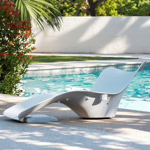 야외 수영장 해변 호텔 클럽 발코니 실내 거실 침실 워터 파크를위한 현대 플라스틱 누워 침대 및 의자 - Product Image 4