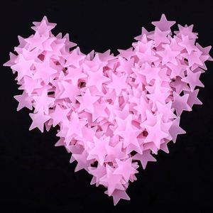 Paquete de 100 Pegatinas de Pared con Forma de Estrellas Luminosas Fluorescentes que Brillan en la Oscuridad - Product Image 1