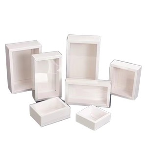 <span class=keywords><strong>Cajas</strong></span> <span class=keywords><strong>de</strong></span> Pastelería <span class=keywords><strong>de</strong></span> Papel Blanco <span class=keywords><strong>con</strong></span> <span class=keywords><strong>Ventana</strong></span> para Galletas, Muffins, Macarons, Donuts, Pasteles, Tartas, Cuadradas, Grandes y Mini, Desechables - Product Image 6