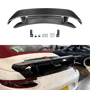 Aileron arrière en fibre de carbone pour modification et mise à niveau de voiture 2012-2015, installation par ruban adhésif ou vis pour 911 991.1 - Product Image 1