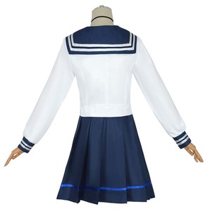 Costume de cosplay Kikyo <span class=keywords><strong>Kiryu</strong></span> pour femme, uniforme scolaire bleu marin, GAHC-026 - Product Image 3