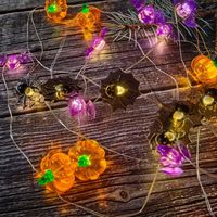 Lampu LED String Tahan Air IP65 Bentuk Bunga Sakura Lampu Natal Dekorasi Dalam & Luar Ruangan 8 Warna