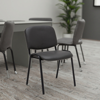 Chaise de formation ergonomique moderne avec cadre métallique solide Vente en gros bon marché Chaise de salle de réunion de conférence en tissu Conception empilable