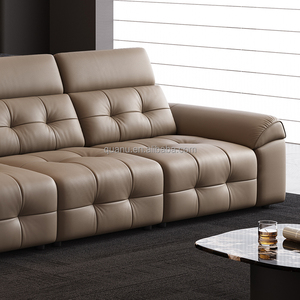 112128 Quanu Sofá de Cuero Modular de Tres Plazas para Oficina, Sofás de Cuero Modernos para Sala de Estar, Estilo Florecia - Product Image 4