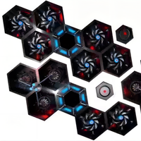 Écran d'affichage LED numérique M-Shine P2.5 pour intérieur, panneau hexagonal irrégulier, triangulaire, circulaire, couleur pleine, luminosité 500 cd