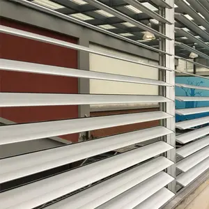Volet de fenêtre réglable en aluminium, perche horizontale