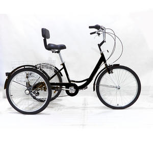 China Tianjin hizo 24 pulgadas 7 velocidad Pedal triciclo híbrido ciudad <span class=keywords><strong>bicicleta</strong></span> con marco de acero para el transporte de mercancías - Product Image 4
