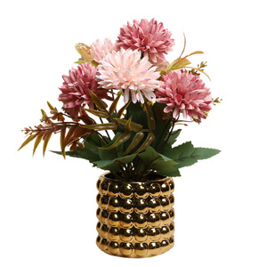 Bouquet de marguerites artificielles Jinhe 8X8X25CM Fleurs en soie Rose Blanc Décoration d'intérieur - Product Image 4