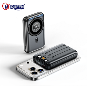 Mini chargeur portable 10000mAh, batterie externe avec câble intégré, magnétique, sans fil, petite batterie externe compacte, batterie externe pour les voyages - Product Image 1