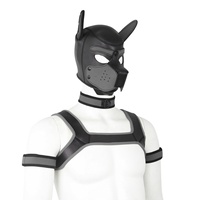 Kopfbedeckung BDSM Bondage 4-teiliges Set Halsband Körpergeschirr Handschellen Bondage Cosplay-Tool Leidenschafts-Kit Sexspielzeug Erwachsenenspiel