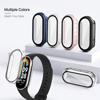 Protection d'écran en verre 9H pour Xiaomi Smart Band 10 8 9 Pro, coque de montre intelligente, protection intégrale anti-rayures et antichoc