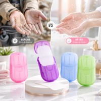 Savon de toilette en papier doux pour un nettoyage en profondeur, blanc, écologique, format voyage, savon nettoyant