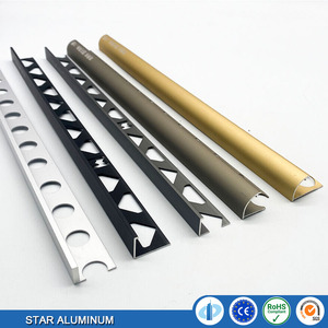 Thiết kế mới nhôm gạch TRIM hồ sơ 6063 Serie sàn phụ kiện nhôm ngói cạnh TRIM kim loại - Product Image 2