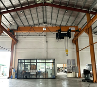 Pont roulant monopoutre de type européen 15-20 tonnes avec palan électrique, haute hauteur de levage pour manutention en atelier