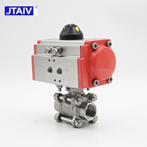 Jtaiv Op Maat Gemaakte Pneumatische Actuator Cf 8M 1000 Wog 2.5 Inch Enkele Dubbele Ss304 Pn16 Dn100 Schroefdraad 3-delige Pneumatische Kogelklep - Product Image 4