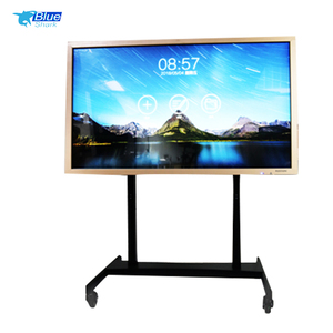 4 bánh xe cơ giới 360 độ di chuyển <span class=keywords><strong>TV</strong></span> di động khung văn phòng hiển thị <span class=keywords><strong>TV</strong></span> giỏ hàng Max 75 inch đứng núi - Product Image 1