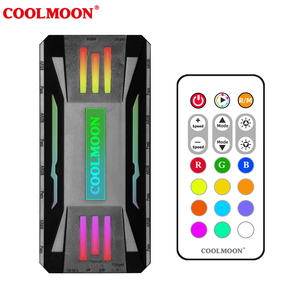 Contrôleur de ventilateur PWM COOLMOON compatible, synchronisation ARGB avec carte mère, télécommande, ventilateur de refroidissement pour ordinateur, concentrateur d'extension HUB - Product Image 4