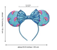 Ziming arc-en-ciel mignon bandeau paillettes arcs souris oreilles bandeau enfants Festival fête Cosplay bandeau