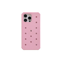 Pour Apple iPhone 15 Pro Max 14 Plus bricolage breloques trou Silicone étanche antichoc anti-chute couverture coque de téléphone