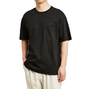 เสื้อยืดผู้ชายผ้าฝ้าย 100% คุณภาพสูง ทรงโอเวอร์ไซส์ หนานุ่ม หรูหรา ไหล่ตก แบบเรียบง่าย สำหรับผู้ชาย จากผู้ผลิตตามสั่ง - Product Image 2