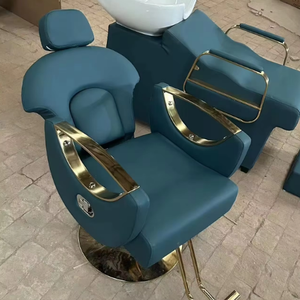 Conjunto de Muebles de Salón de Belleza 2026 de Gran Venta con Espejo, Silla de Barbero, Carrito Auxiliar y Lavacabezas - Product Image 4
