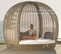 Offre Spéciale En Osier Rotin jardin plage piscine chaise longue soleil lit meubles de lit de repos