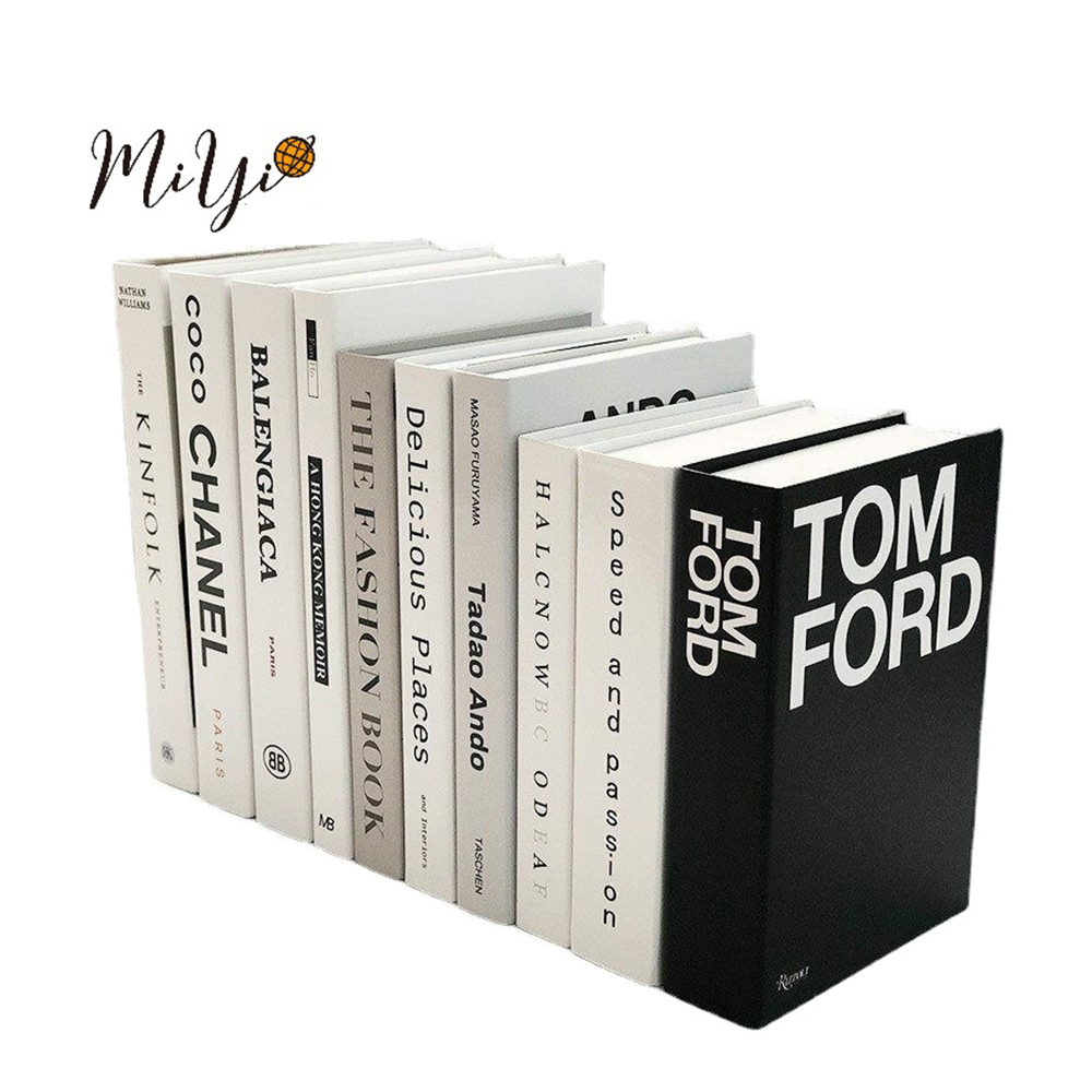 designer faux fake book decoration empty vintage decorative books luxury storage boxes decor books for coffee table home