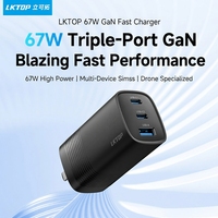 Chargeur rapide GaN LKTOP 67W universel pour drone, téléphone, hub de charge