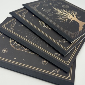 Cuaderno de Encuadernación con Pegamento Mágico B5 Astrology, Cartulina Blanca, Recubrimiento Mate, Rueda de la Fortuna, Cuaderno con Diseño de Cielo Estrellado para Estudiantes - Product Image 3
