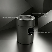 Nouveau Cendrier Portable Sans Fumée 2026 avec Allumage Électronique et Purificateur d'Air, Rechargeable 1200mAh, Ignifuge pour Bureau, Hôtel, Maison