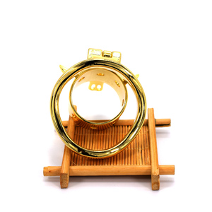 2021 Golden Cow รุ่นของเ<span class=keywords><strong>ล</strong></span>่น Dildo สแตนเลสสตี<span class=keywords><strong>ล</strong></span>ชายอุปกรณ์ Chastity Cock Cage Bondage Lock อวัยวะเพศชาย Sm Dildo สำหรับ Man - Product Image 3