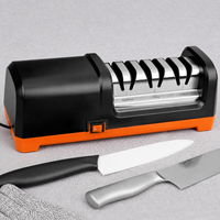 TOALLWIN Affûteur de couteaux électrique professionnel 3 étapes à diamant, machine d'affûtage de couteaux de cuisine, outil d'affûtage électrique