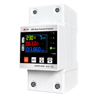 Protector de Sobretensión Inteligente JIUJI con WIFI, Pantalla LCD, Voltaje Ajustable, Función de Temporizador, Ajuste Digital, Protector de Fugas para Hogar y Fábrica