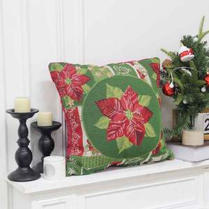 Housse de <span class=keywords><strong>coussin</strong></span> tissée personnalisée à faible MOQ, nouveau design de Noël, pour canapé, décoration intérieure - Product Image 3