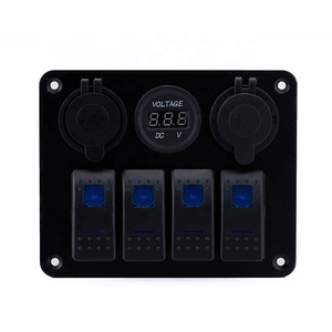 Panneau de commutation à bascule 12/24V avec prise USB, disjoncteur 4 voies, étanche en ABS, kit de panneau de commutation à bascule pour <span class=keywords><strong>bateau</strong></span> avec lumière LED - Product Image 3