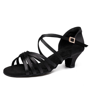 Chaussures de danse latine pour enfants collège pour filles Cha-Cha <span class=keywords><strong>Cross</strong></span>-Border Anti-Slip Design Néoprène <span class=keywords><strong>Pointe</strong></span> Chaussures Caoutchouc Sport Jazz - Product Image 5