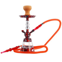 Narguilé Portable Arabe en Gros, Petit, en Plastique Acrylique, à 1 Tuyau, Verre, Chicha, Set d'Accessoires