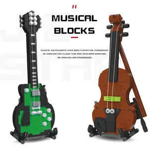 JIESTAR jouets violon guitare filles bricolage kit de construction décorations pour la maison Offre Spéciale blocs de construction pour enfants jouets